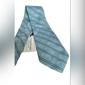 NWT 100% Silk Men’s vineyard vines Martha’s Vineyard Tie Light Blue White Stripe